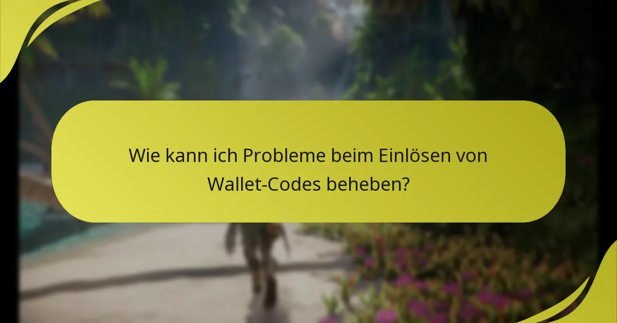 Wo finde ich Unterstützungsmöglichkeiten für Probleme mit Wallet-Codes?